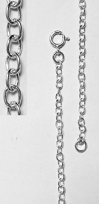 45cm Sterling Silver Link Chain