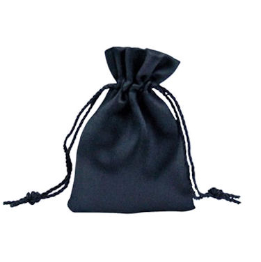 Dark Blue Satin Pouch - Click Image to Close