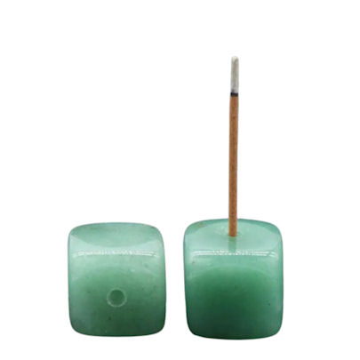 Crystal Incense Holder in GREEN AVENTURINE