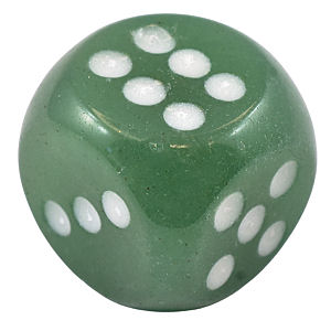 Green Aventurine Dice - Click Image to Close